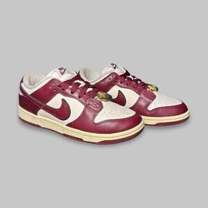 Nike Dunk Low GS “Just Do It” Red and Sail Sneakers - Size 7.5